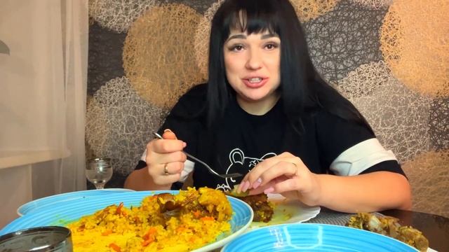 МУКБАНГ?плов с бараниной #мукбанг #едаялюблютебя #едимдома #готовимсами #mukbang #ужин
