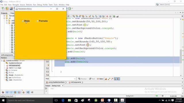 Java Swing Bangla Tutorial 57 : How to select a JRadioButton internally смотреть онлайн