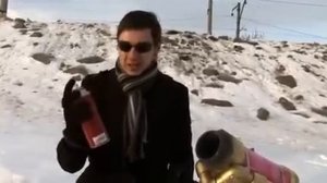 Мощная пушка из водопроводных труб