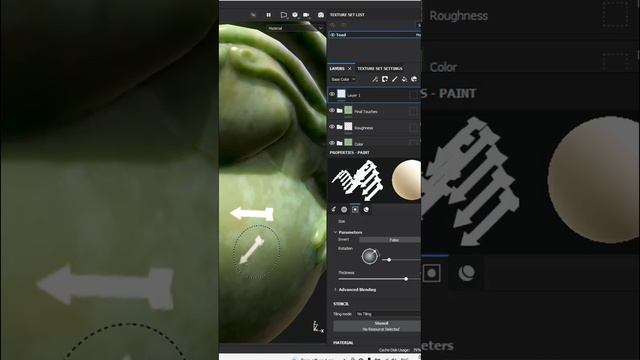 substance painter - ПРОСТОЙ СПОСОБ повернуть кисть и  отразить Альфу