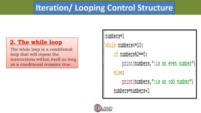 Looping Control Structure in python | for loop, While  loop  & nested for loop || python while loop