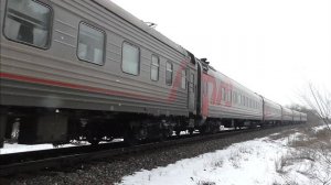 Тепловоз ТЭП70-0554 Поезд 124В/123В Белгород — Новосибирск