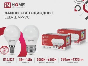 Лампы светодиодные LED-ШАР-VC IN HOME