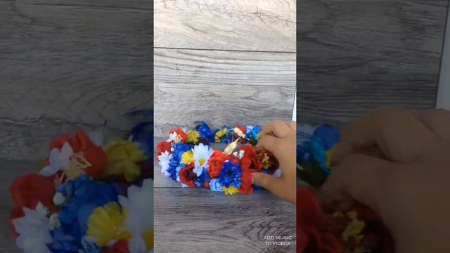 Украинский венок ( український вінок) poppies floral crown cornflowers headband