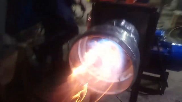 Горелка газ-дизель TECHNOFLAME_испытание на СУГ смотреть онлайн