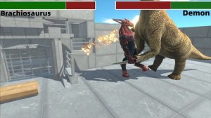 Brachiosaurus VS Demon|Animal Revolt Battle Simulator