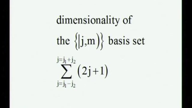 Mod-01 Lec-10 Angular Momentum in Quantum Mechanics Dimensionality of the Direct