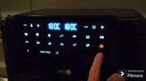 Купили аэрогриль с двумя чашами объемом по 4,350×2=8,700. Готовим дорадо с картофелем. Первый опыт.