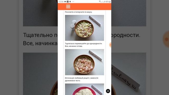 Дрожжевая самса с курицей