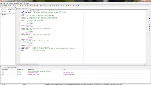 4 Semaforos con PIC16F877A MikroBasic y Proteus смотреть онлайн