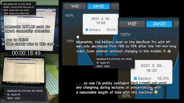 M1 MacBook Pro vs Intel i9 iMac 5K: MATLAB & Zoom смотреть онлайн