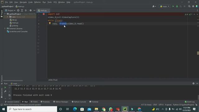 how to use webcam in python | webcam in pycharm | video streaming with webcam in python/pycharm смотреть онлайн