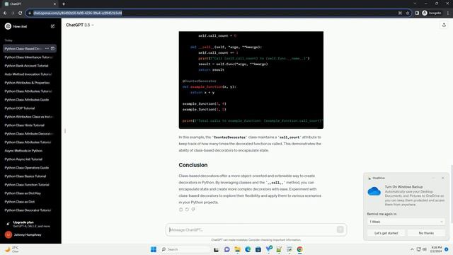 python class based decorator