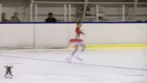 Выступление юной фигуристки.