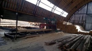 Ленточная пилорама ПТ-03 Крона в работе