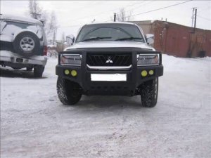 изготовление силового бампера в гараже самостоятельно на Мицубиси Паджеро