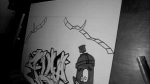 Wildstyle graffiti speed drawing sur papier