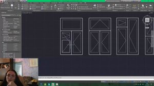 AutoCAD 2015 чертеж 3 ОКНА на чертеже по ГОСТу