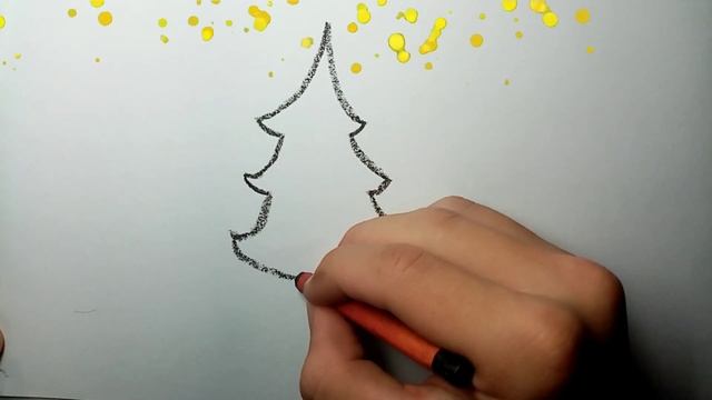 Drawing and coloring a tree | Рисование И раскрашивание ёлки смотреть онлайн