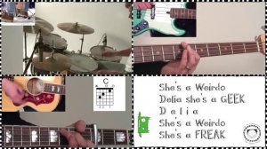 Full Band Play Along to Delia's A Weirdo by DogZombies & Tom Gates