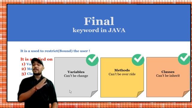 Final keyword in Java | Final Variable in Java | Final Method in Java | Coding Wallah