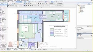 39 Переделываем план подвесного потолка гостиной в Archicad