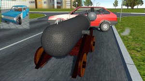 ПУШКА ПРОБИВАЕТ АВТО СИМПЛ КАР КРАШ