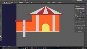 Illustrator Tutorial - Amusement Park Flat Landscape (Flat Design for Beginners)