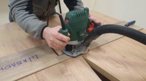 Фрезер BOSCH POF 1200 AE изготовление технологического отверстия под блок розеток