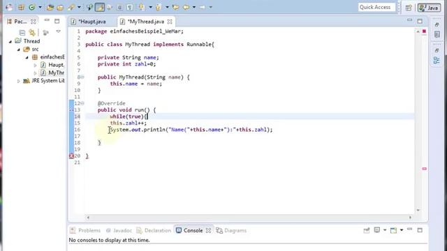 Java Thread über Runnable einfaches Beispiel смотреть онлайн
