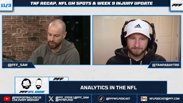 Steelers TNF Win vs Titans, Analytics In Football Discussion & Week 9 Injury Updates | PFF NFL Show смотреть онлайн