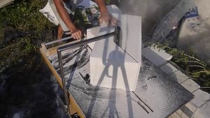 Станок для распила пенобетонных блоков, газосилика, своими руками.