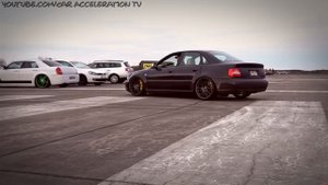 Audi RS4 B5 2.7 Bi-Turbo Anti Lag Launch Acceleration & Sound