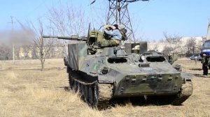 Отдача ЗУ-23-2 заставляет качаться даже МТЛБ