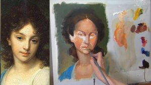 Как нарисовать портрет маслом ? Рисуем портрет Елены Нарышкиной кисти Владимира Боровиковского