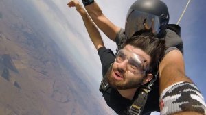 Raymond's first Skydive at 18k feet