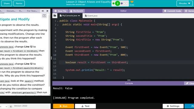 AP CS A - Code.org: Unit 4: Lesson 2 #2 (2022) смотреть онлайн