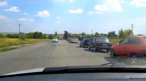 Очередь на АЗС Route 20, пгт. Новоэкономическое Донецкая область