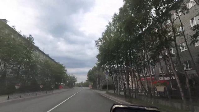 Кировск, Хибины, Мурманская область. Поездка по городу 03.07.2022 смотреть онлайн