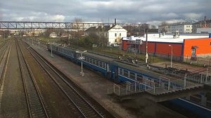 ЭР9Т-676 Прибывает на станцию Минск-восточный и отправляется на станцию Орша-Центральная