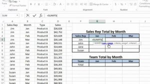 Totaling Sales Using Two Criteria in Excel