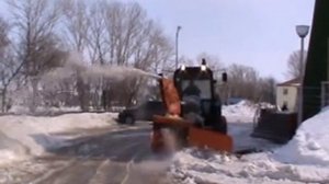 Снегоочиститель  СУ 2 1 ОМ работа с водой