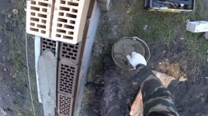 Строим забор из облицовочного кирпича своими руками.