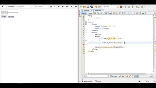 PHP Session with login and register with database смотреть онлайн