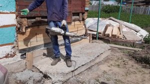 Разбиваем перфоратором за 50 тыс. руб. огромную бетонную плиту!