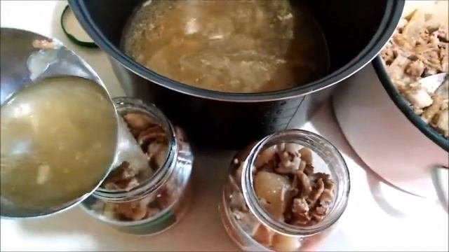 Заготовки.Каша с мясом.