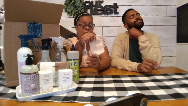 Grove Collaboration unboxing Lavender, Rosemary, Thyme, Soap, Spray, Sponge, Homestead Cleaning