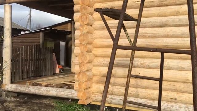 Обзор дома из бревна ручной рубки смотреть онлайн