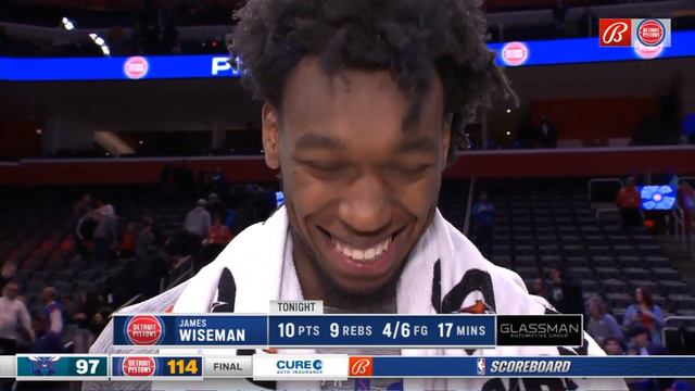 James Wiseman PostGame Interview | Charlotte Hornets vs Detroit Pistons смотреть онлайн