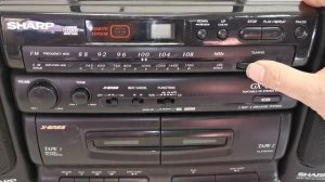 Vintage SHARP GX-CD130 CD Radio Double Cassette Boombox